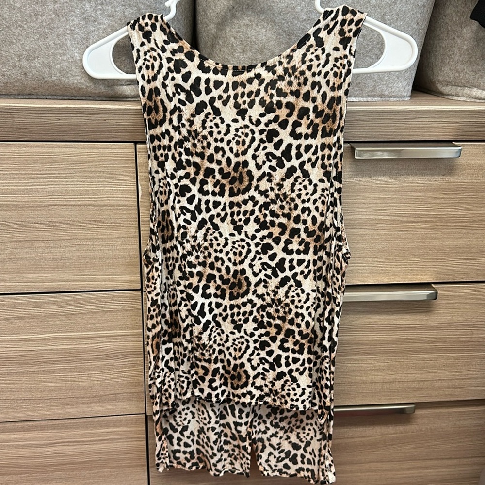 Ten-Sixty Sherman Leopard Print Top